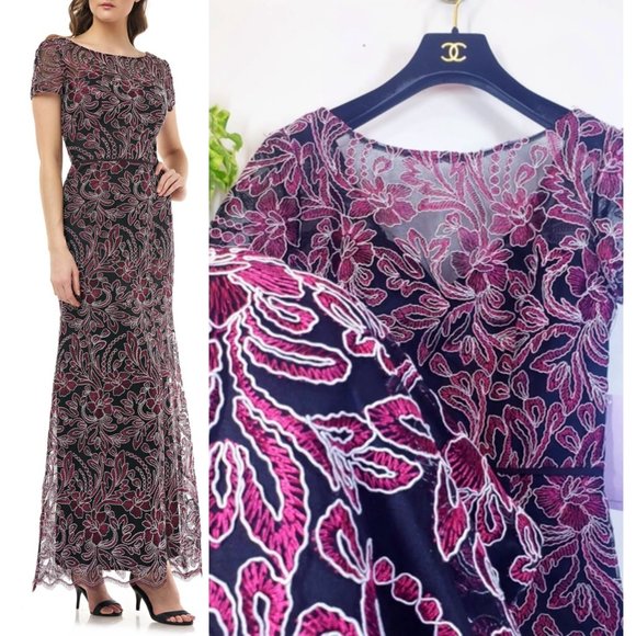 JS Collections Soutache Dress Trumpet 2 XS Mother of the Bride Wedding NEW - Picture 9 of 12